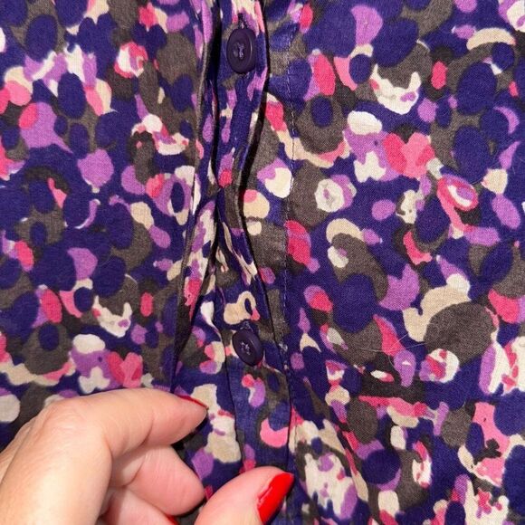 COLDWATER CREEK NO IRON Purple Lightweight Cotton Button Down Shirt - 2XL - Picture 3 of 8